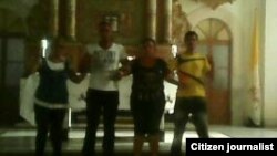 Reporta Cuba Activistas PRC FLAMUR templo católico Pinar del Rio 