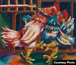 "Pelea de gallos", Mariano Rodríguez 1942 (Cortesía de Christie's)