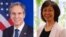 El secretario de Estado Antony Blinken y la directora interina de USAGM, Kelu Chao.