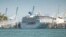 El crucero Adonia de la nueva línea de Carnival, Fathom, está anclado en el puerto de la Terminal de Cruceros de Miami, Florida.