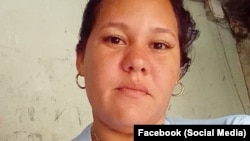 Eliannis Villavicencio, esposa del preso político cubano Alexander Verdecia.