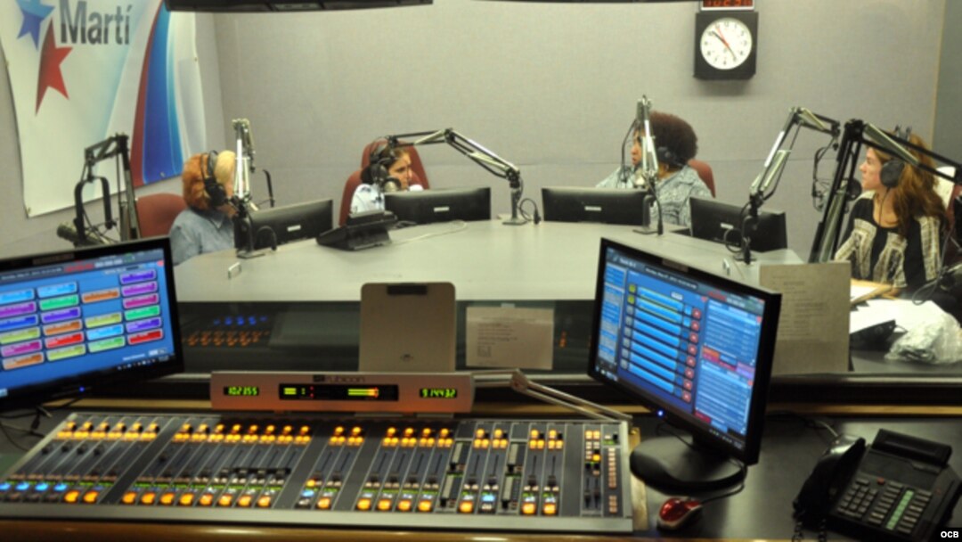 Imagen de archivo de un estudio de Radio Martí.