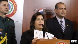 La ministra de Defensa de Paraguay, María Liz García, al hacer público un vídeo de la reunión que el canciller venezolano, Nicolás Maduro, mantuvo con altos mandos militares paraguayos.