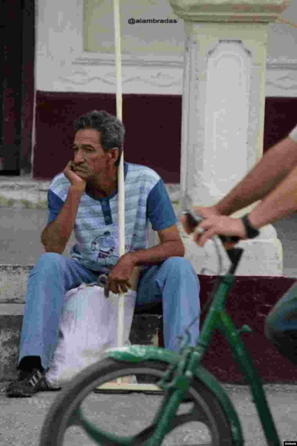 Descansa en una calle de la ciudad.