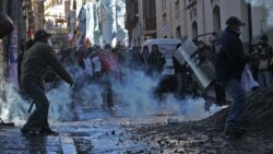 Manifestaciones violentas en Bolivia 