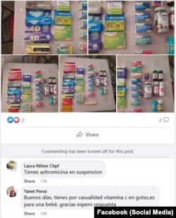 Venta de medicamentos a través de Facebook. (Lrr Perez, Farmacia Para Cuba)