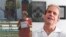 Combinación de fotos obtenidas de las redes sociales: la profesora Alina Bárbara López en su protesta del 6 de abril y el escritor Jorge Fernández Era. 