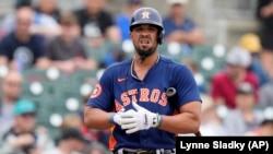 José Abreu juega con los Astros de Houston. (AP/Lynne Sladky)