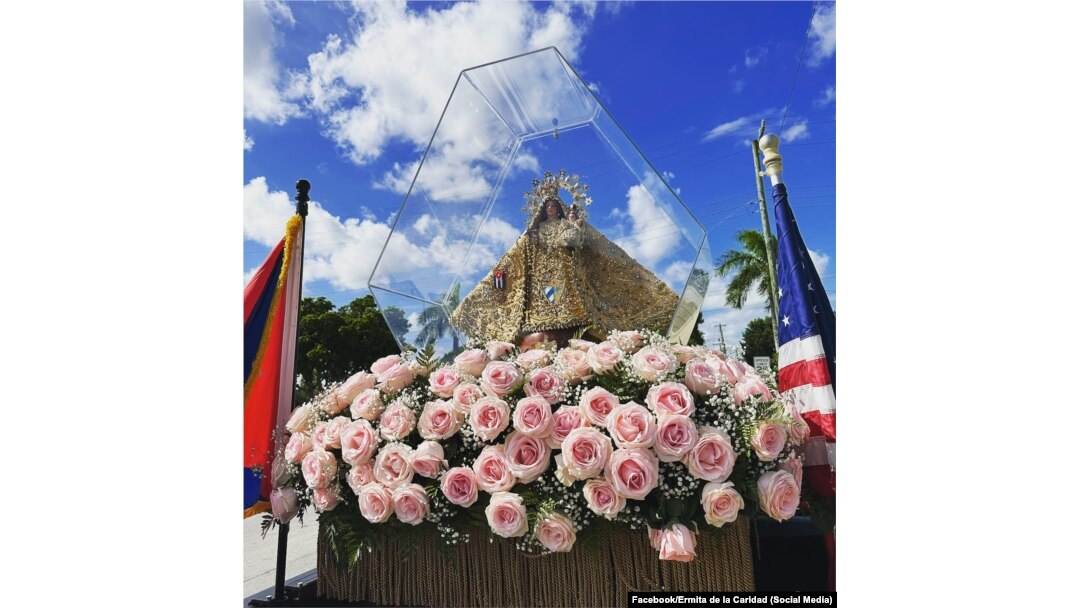 Procesión de la Virgen de la Caridad en Miami. (Foto: Facebook/Ermita de la Caridad)