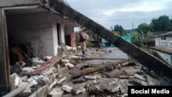 Tornado en Los Arabos, Matanzas, causó daños en las viviendas.