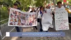 Manifestaciones de cubanos en Nueva York