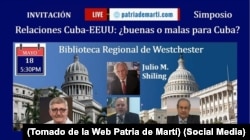 Invitación a "Relaciones Cuba-EEUU: ¿buenas o malas para Cuba?" (Tomado de la Web Patria de Martí)