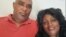 El opositor y exprisionero político Ángel Moya y su esposa, la líder de las Damas de Blanco Berta Soler. (Tomado del Facebook de Berta Soler)