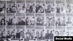 Una compilación de fichas de presos políticos cubanos, realizada por el movimiento Cuba de Luto. (Facebook/Albert Fonse)
