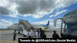 Imagen de archivo del arribo de un vuelo de deportación desde EEUU a Cuba en 2024