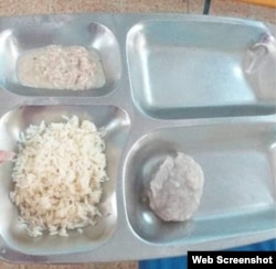 Almuerzo de un niño en un Círculo Infantil en Cuba. (Foto: Facebook vía Alas Tensas)