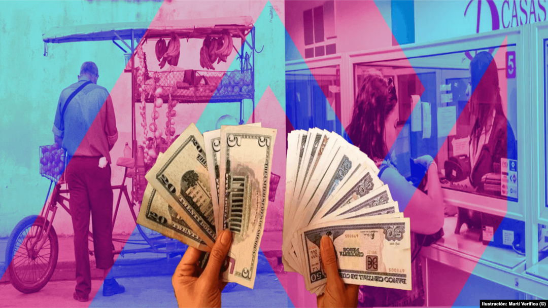 Se acentúa la devaluación del peso cubano. Imagen: Martí Verifica