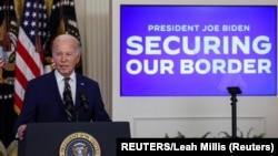 El presidente de EEUU, Joe Biden, anuncia una orden ejecutiva sobre la aplicación de la ley en la frontera con México, en un discurso en la Casa Blanca en Washington, el 4 de junio de 2024. REUTERS/Leah Millis