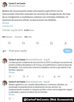 Post de Carlos Fernández de Cossío en X. (@CarlosFdeCossio)