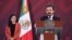 El director del Instituto Mexicano del Seguro Social (IMSS) de México, Zoé Robledo anuncia extensión de convenio con Cuba para contratación de galenos en conferencia de prensa.