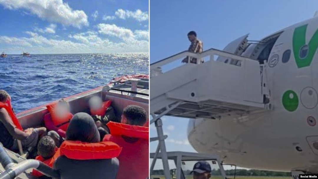 Repatriaciones de cubanos a la isla desde EEUU y México. (USCG/@minint_cuba)