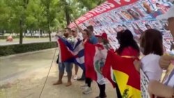 Cubanos se manifiestan en España en aniversario del 11J