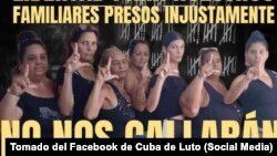Miembros de plataforma Cuba de Luto. 