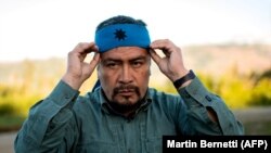 Héctor Llaitul, líder de la Coordinadora Arauco-Malleco, una de las organizaciones radicales de defensa mapuche / Foto: Martin Bernetti /AFP
