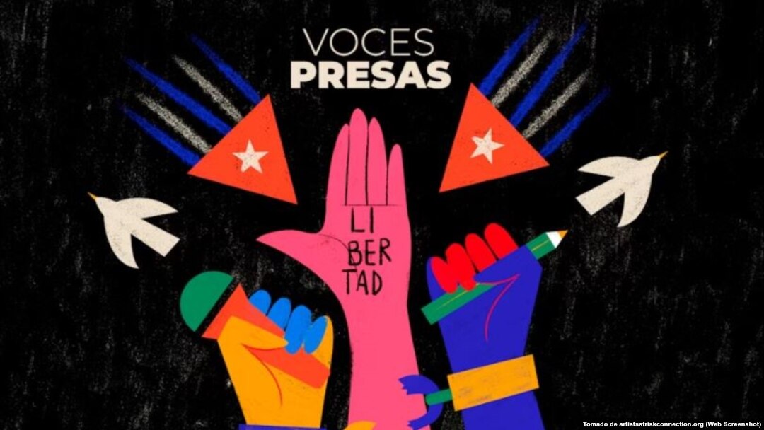 Logo de la campaña Voces Presas.