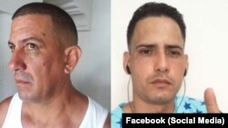 Combinación de fotos obtenidas de Facebook. Los presos políticos Jorge Luis García García (izquierda) y Yosvany Rosell García Caso.