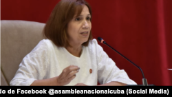 Ana María Mari Machado, vicepresidenta de la Asamblea Nacional, a quien fue dirigida la petición de una Ley de Amnistía para los presos políticos cubanos.