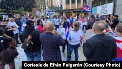 Protesta en Nueva York por la presencia de representantes del régimen cubano en la ONU