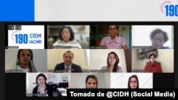 Los panelistas de la audiencia de la CIDH "Cuba: Violaciones a los Derechos Humanos en el contexto de la violencia institucional". 