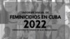 Cartel de presentación del informe anual de feminicidios en Cuba 2022 del Observatorio de Género Alas Tensas. Cortesía: Alas Tensas.
