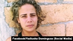 Yadiuska Domínguez, una de las manifestantes de La Favela, en Maisí. (Foto: Facebook/Yadiuska Domínguez)