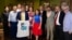 Rosa María Payá junto a parlamentarios  del Consejo de Europa. (Rosa María Payá/Twitter)