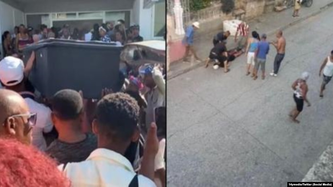 Asesinato de Marcos Antonio del Río Prades (izquierda) y homicidio en el municipio de Sagua de Tánamo (derecha). Imagen de 14ymedio/Twitter.
