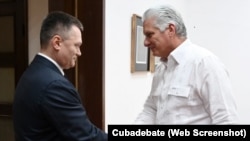 El Fiscal General de Rusia, Ígor Krasnov, se reunió con el gobernante cubano Miguel Díaz-Canel.