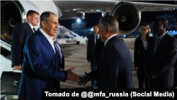 El canciller Serguéi Lavrov a su llegada a La Habana.