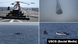 Imágenes divulgadas el 7 de junio de 2024 por la Guardia Costera de Estados Unidos en la plataforma X.