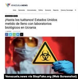 Captura de pantalla Venezuela.news.