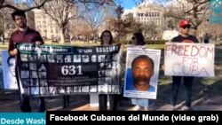 Cubanos marchan en Washington, DC, el 23 de febrero del 2023. (Facebook/Cubanos del Mundo).
