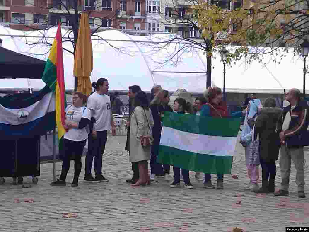 Manifestación en Bilbao, España, este 10 de diciembre, en el Día de los Derechos Humanos. (Cortesía María Regla Castro)