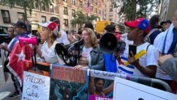 Info Martí | Cubanos protestan contra Díaz-Canel en Nueva York