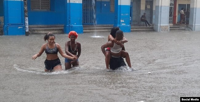 Grandes inundaciones en la Habana este 22 de junio del 2024