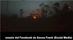 Imagen del incendio en las zonas de Pinar del Río y Viñales (Tomado del Facebook de Sousa Frank)