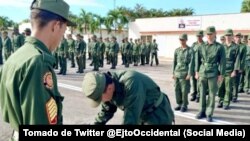 Servicio Militar Activo. Foto publicada por el Ejército Occidental de Cuba.