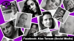 Recopilación de fotos asesinadas por violencia machista en Cuba. Foto tomada del perfil de Facebook de la organización Alas Tensas.
