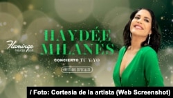 Cartel del concierto de Haydée Milanés celebrando los 20 años del lanzamiento de su primer disco / Foto: Cortesía de la artista
