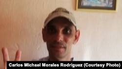 El preso político recién liberado Carlos Michael Morales Rodríguez